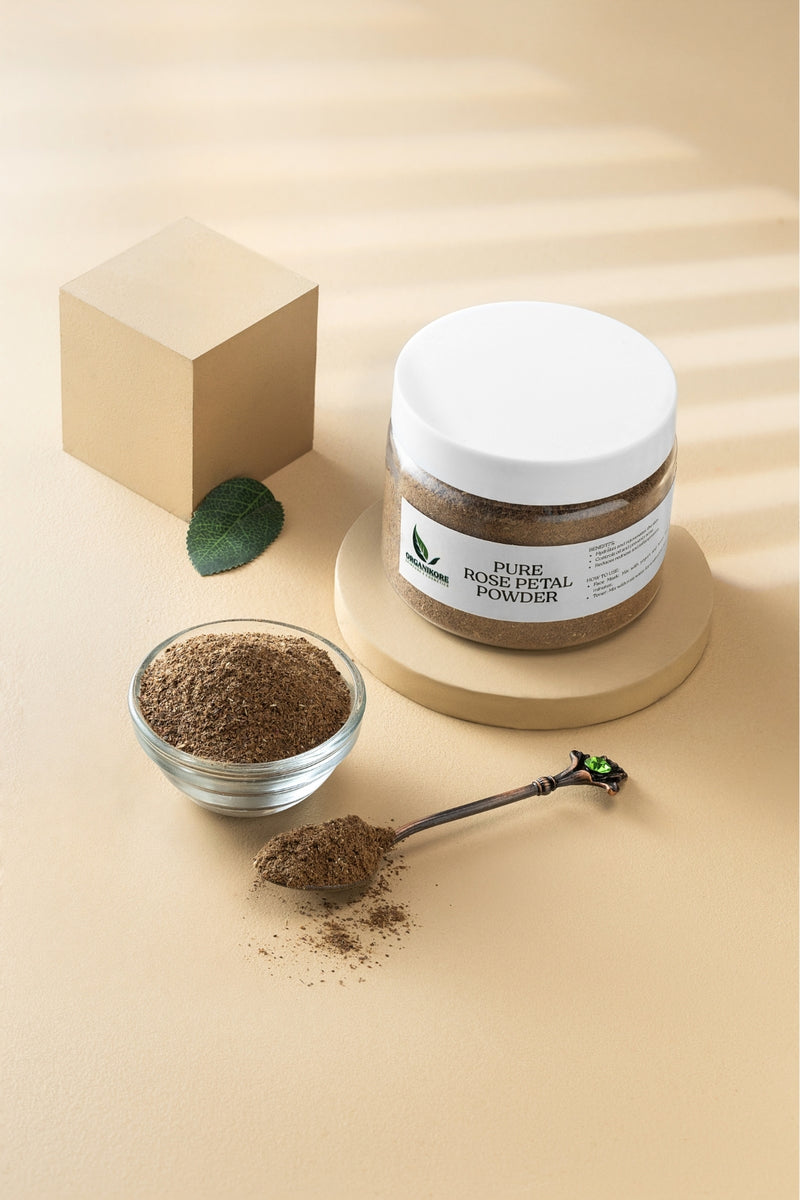 Pure Rose Petal Powder – Soothing & Glow-Enhancing